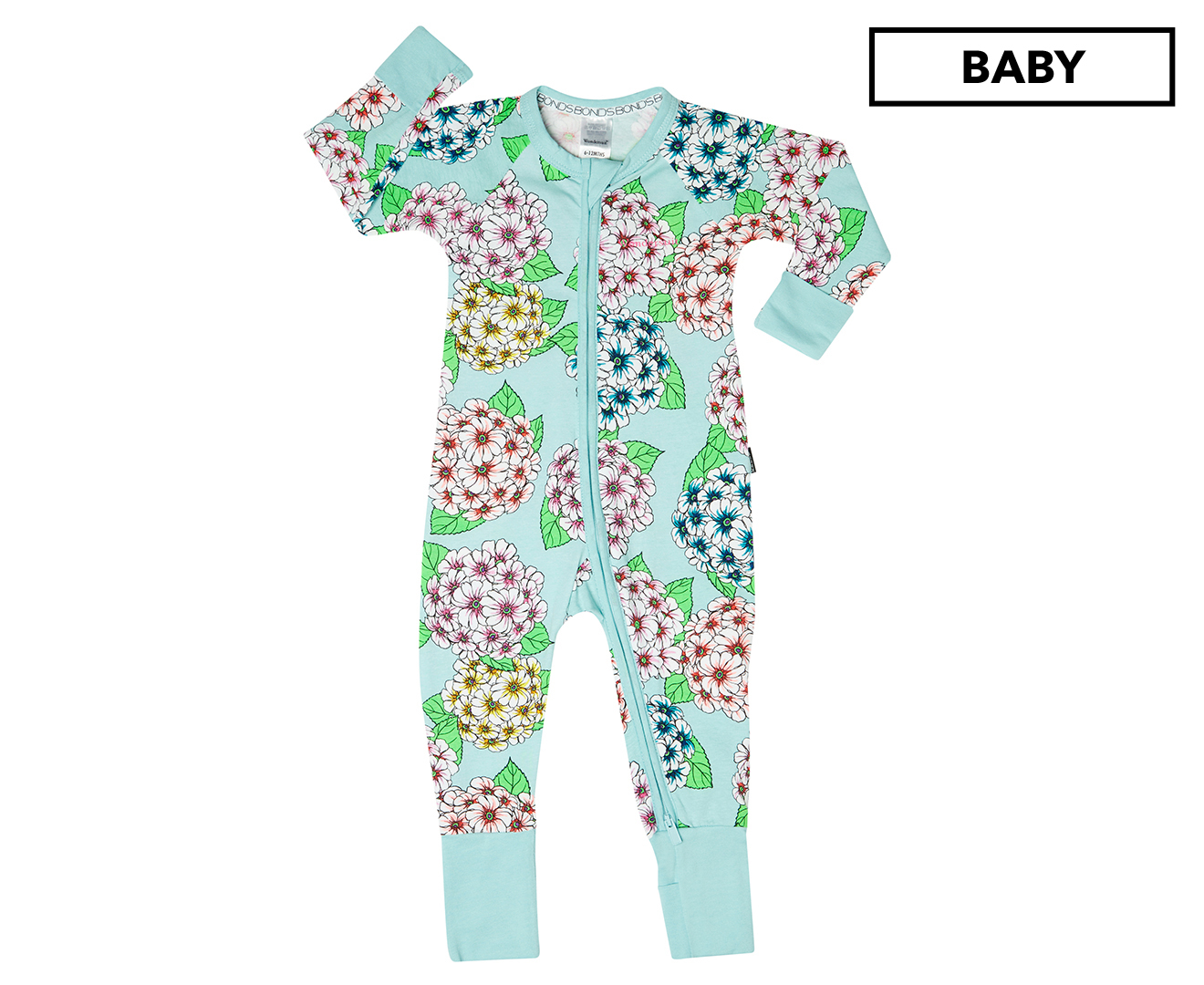 Bonds Baby Zip Wondersuit - Heavenly Hydrangea Calm Blue 