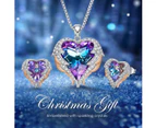 Angel Wings Love Heart Necklaces And Earrings Tone Jewelry Sets Birthday/Anniversary Mother'S Day Jewelry