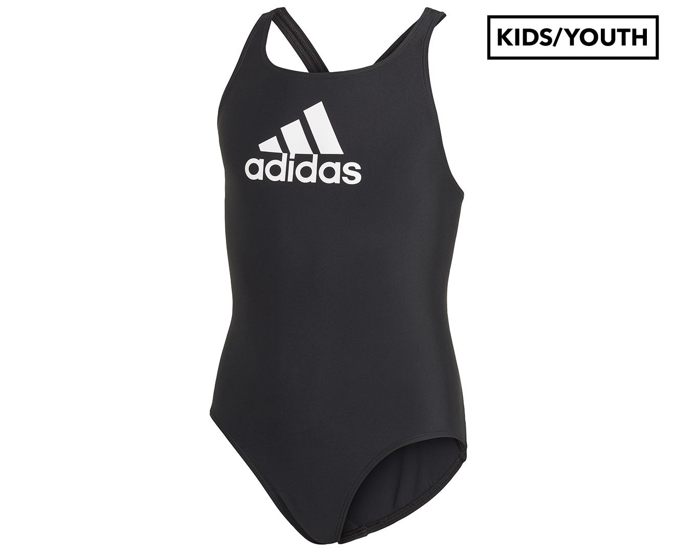 Larva del moscardón Memorándum Millas Adidas Girls' Badge of Sport One-Piece Swimsuit - Black/White | Catch.com.au