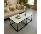 White marble coffee/end side table