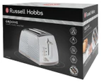 Russell Hobbs Groove 2-Slice Toaster - White RHT722WHI