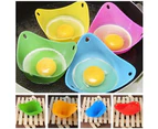 Silicone Egg Poacher Cups - Set of 4 Cooking Perfect Poached Eggs - Microwave or Stovetop Egg Cooker