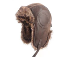 Nvuug Ear Flap Hats Skin-friendly Breathable Accessory Winter Ear Flap Ski Hat for Aviator-Brown