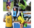 2/5/10/15/20L Waterproof Dry Bag Outdoor Sport Backpack Kayaking Floating Sack - Yellow 15L