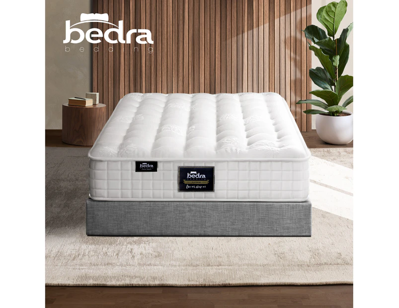 Bedra Mattress King Single Bed Luxury Tight Top Pocket Spring Foam Medium 27cm - White