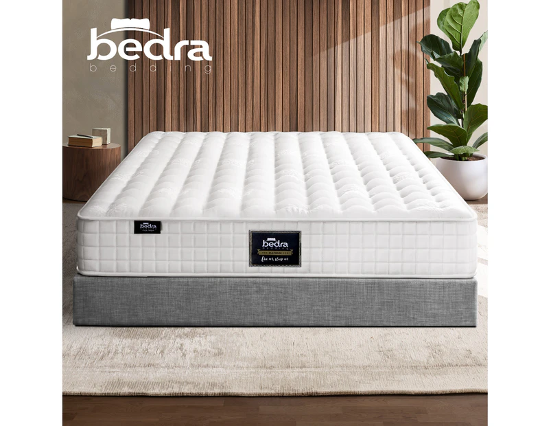 Bedra Mattress King Bed Luxury Tight Top Pocket Spring Foam Medium Firm 27cm - White