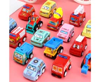 6pcs Car Model Toy Pull Back Car Toys Mobile Vehicle Fire Truck Taxi Model Kid Mini Cars Boy Toys Gift Diecasts Toy for Kids-C