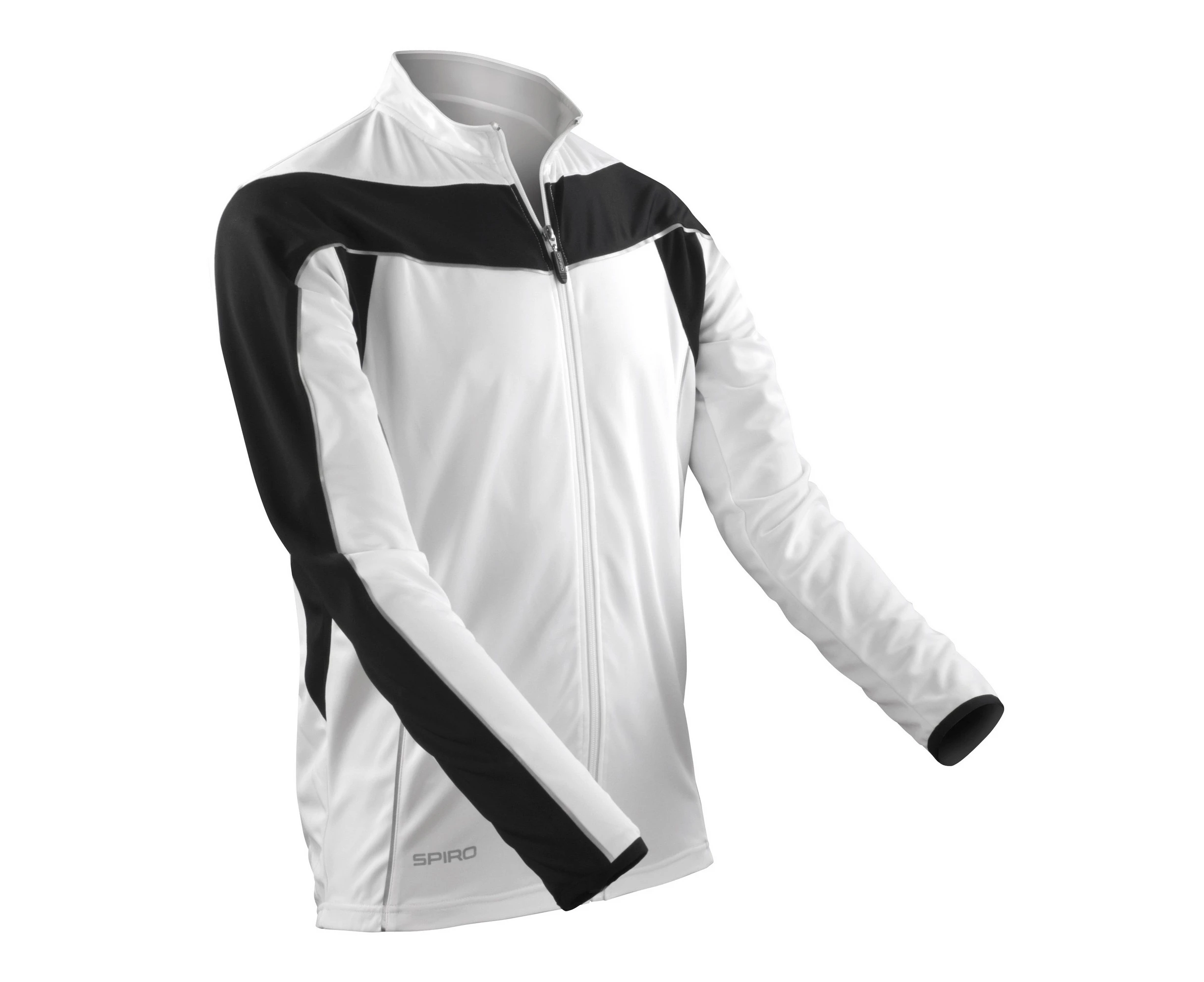 Spiro Mens Bikewear Long Sleeve Performance Top / Sports / Cycling (White / Black) - RW2855