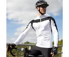 Spiro Mens Bikewear Long Sleeve Performance Top / Sports / Cycling (White / Black) - RW2855