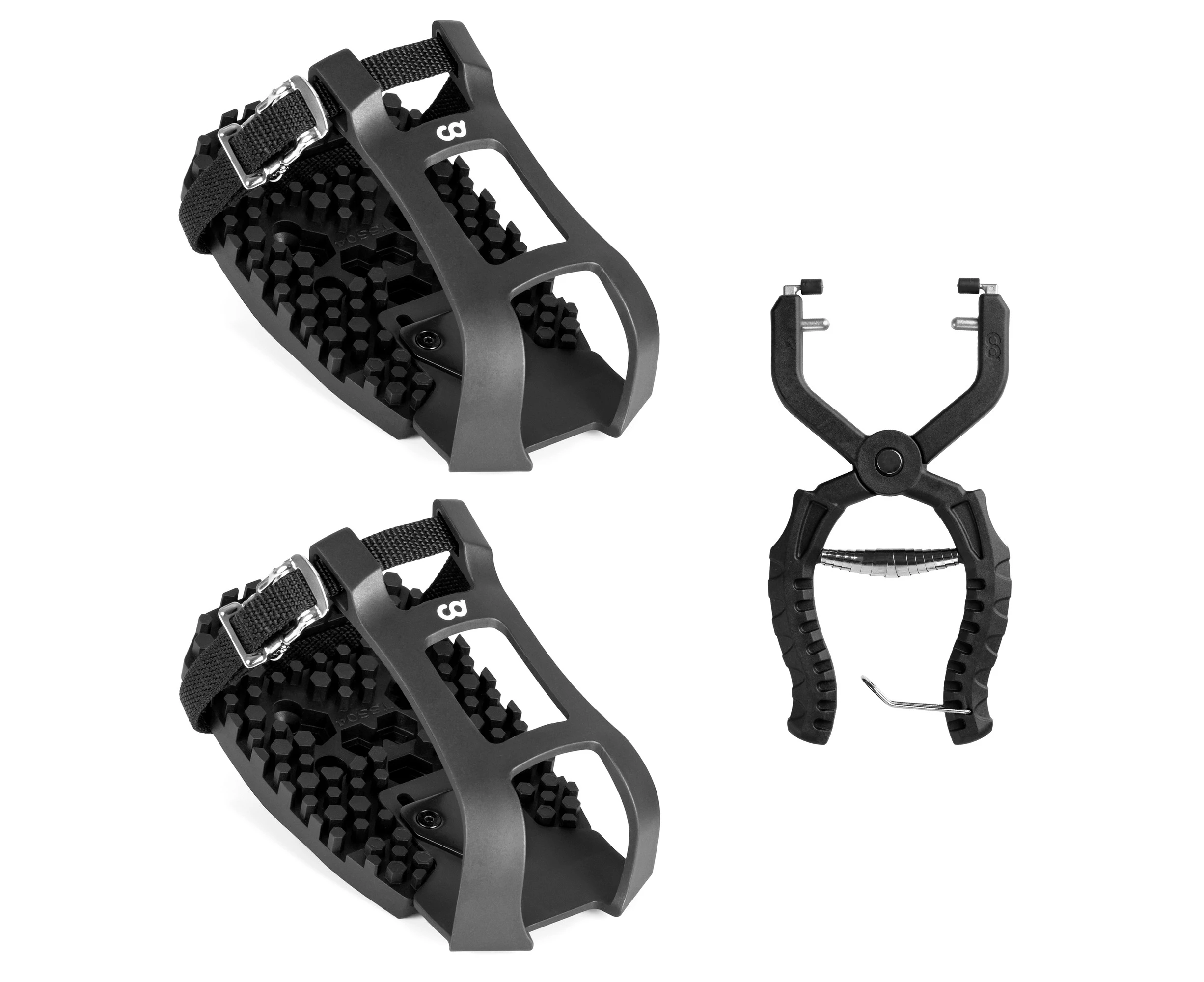 CD Multi-Function Look Delta Shimano SPD & SPD-SL Compatible Toe Clip Cages with Cage Removal Tool - for Peloton & Indoor Fitness Exercise Bikes