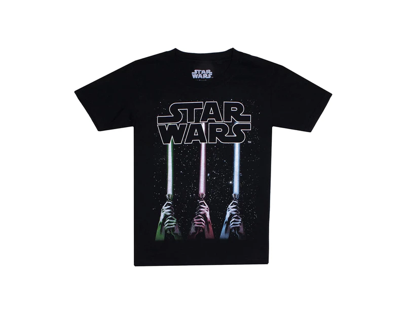 Star Wars Boys Lightsaber T-Shirt (Black) - TV437