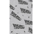Back To The Future Mens Poster Cotton Long Pyjama Set (Black/Grey/Orange) - TV927