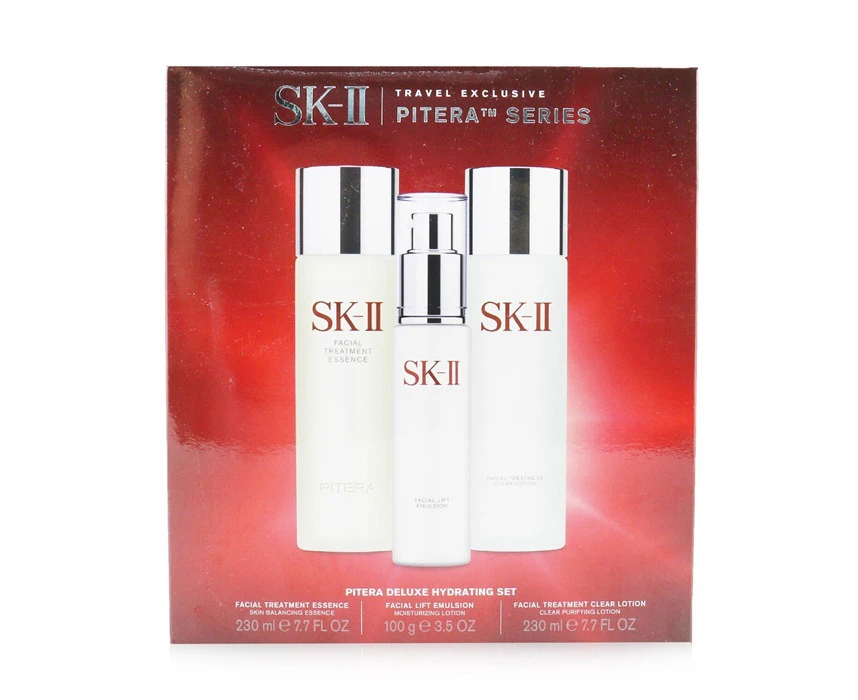 SK II Pitera Deluxe Hydrating  3-Pieces Set: Facial Treatment Essence 230ml + Facial Lift Emulsion 100g + Facial Treatment Clear Lotion 230ml  3pcs