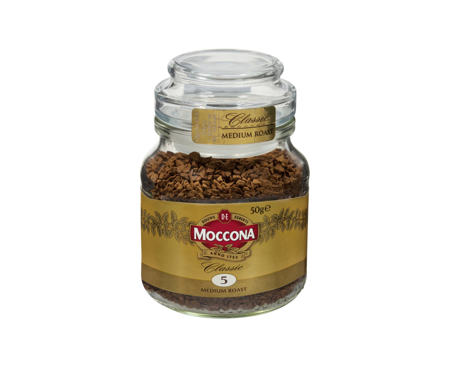 Moccona Classic Freeze Dried Medium Roast Instant Coffee Jar 50g