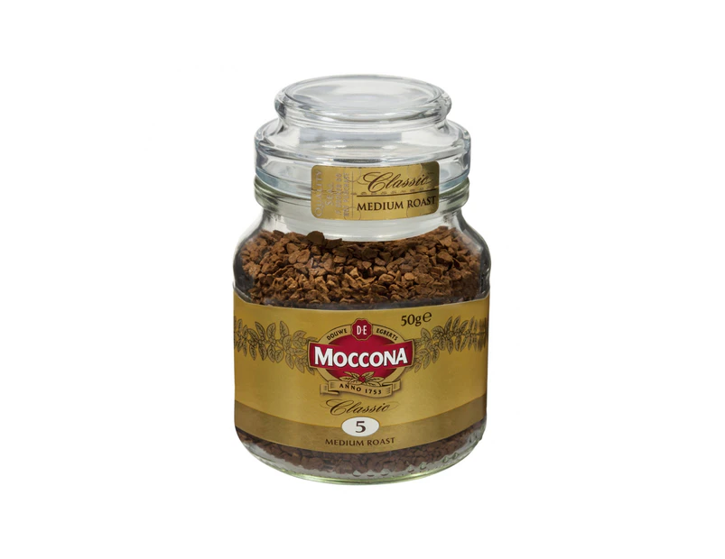 Moccona Classic Freeze Dried Medium Roast Instant Coffee Jar 50g