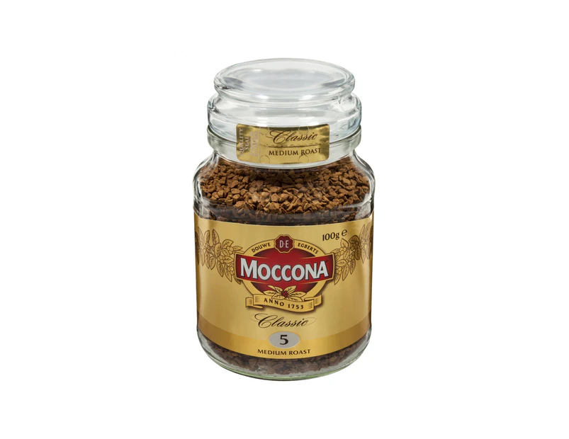 Moccona Classic Freeze Dried Medium Roast Instant Coffee Jar 100g