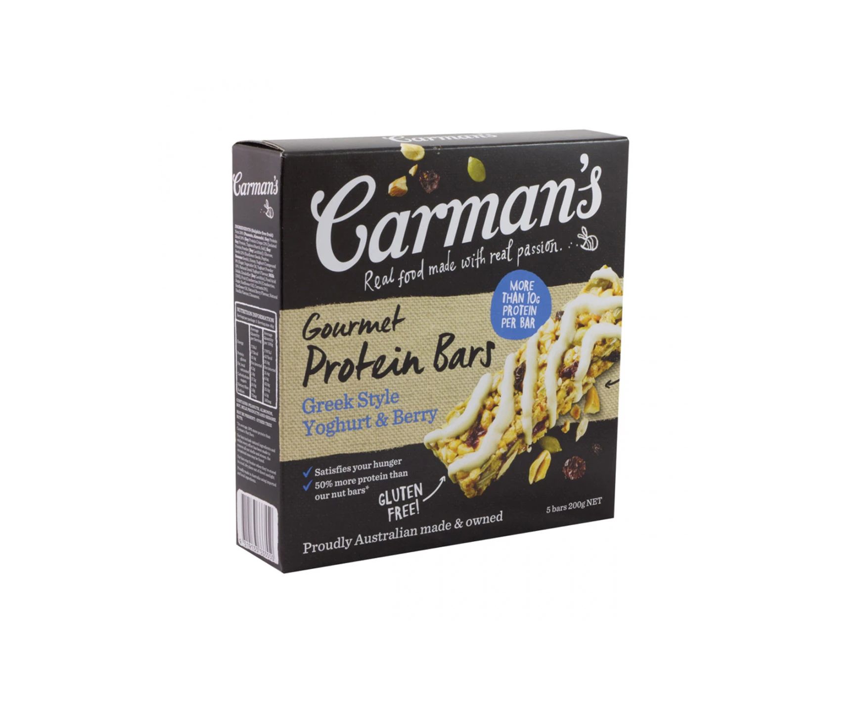 Carmans Yoghurt & Berry Protein Bar 6 Pack x 1