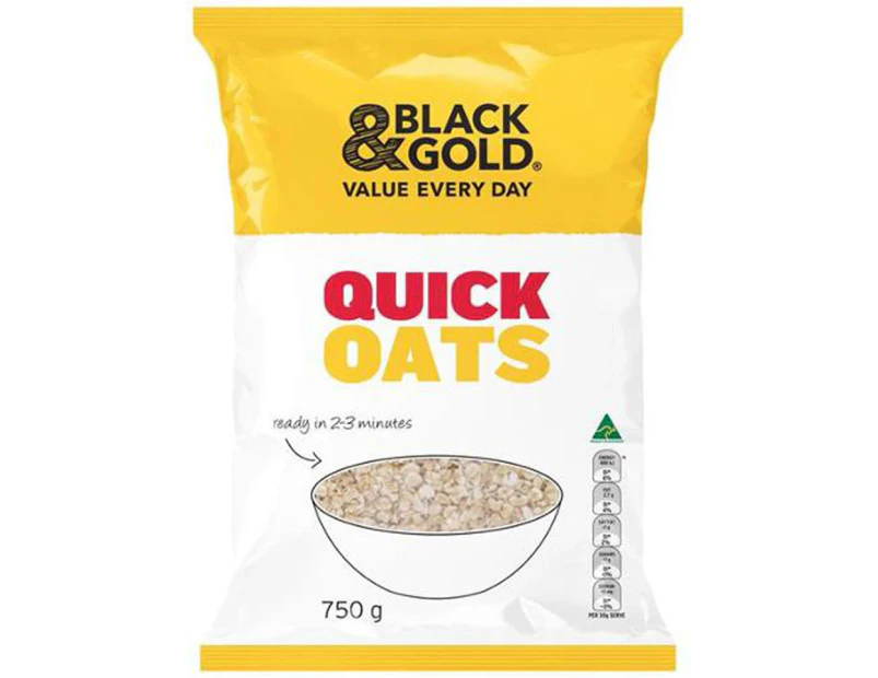 Black & Gold Quick Cooking Oats 750gm