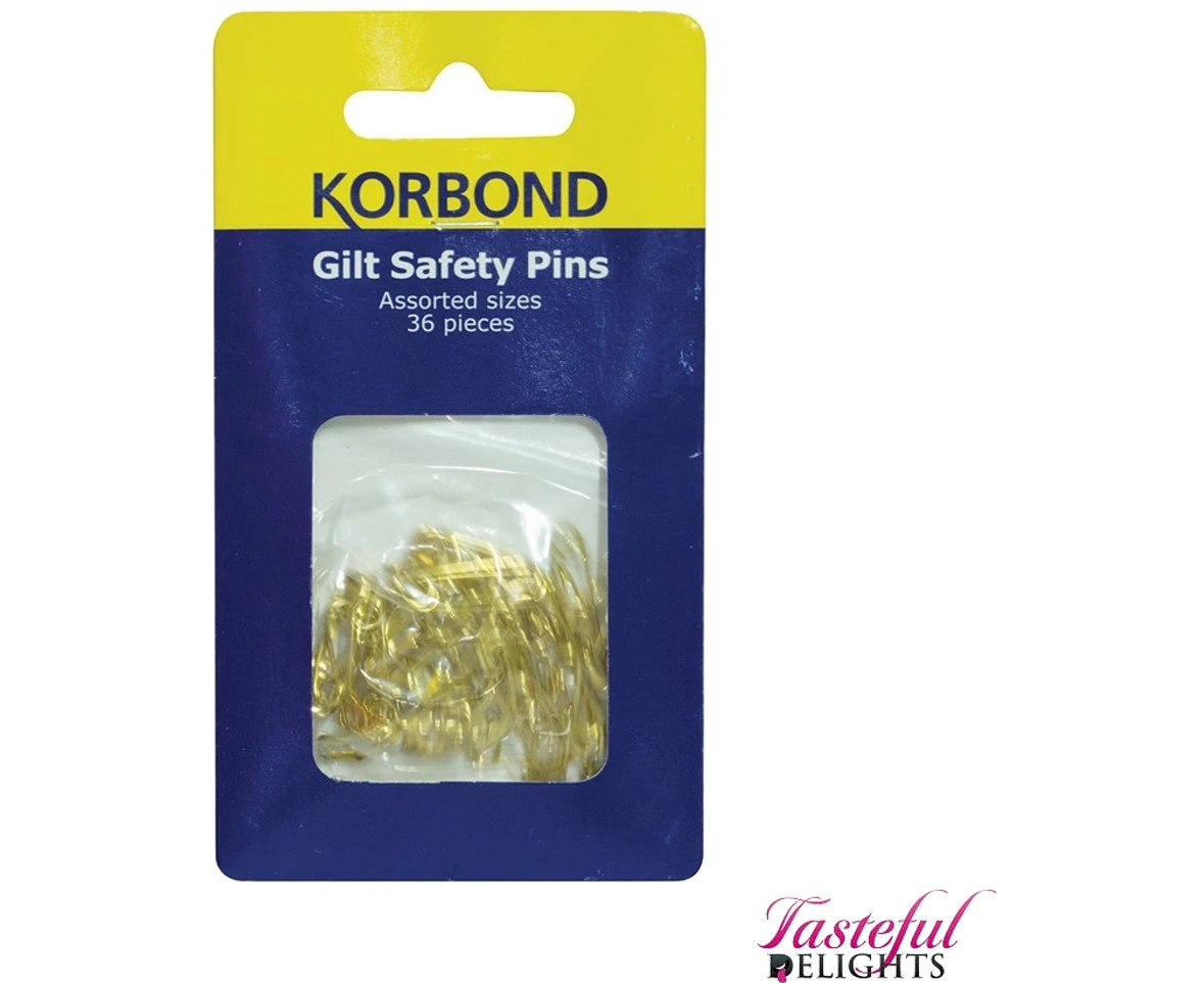 Korbond Gilt Safety Pins