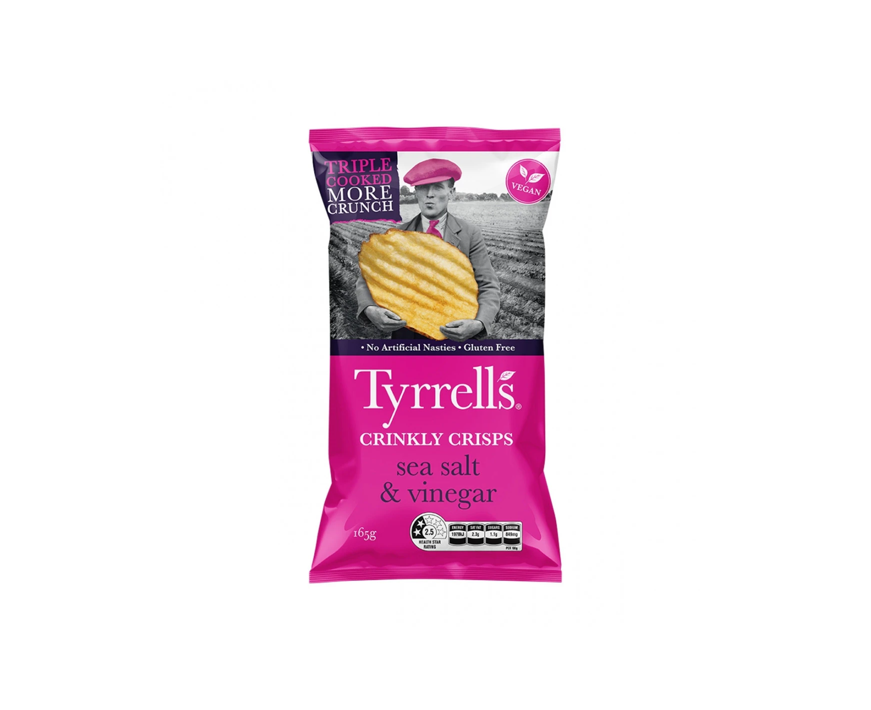 Tyrrells Salt & Vinegar 165g x 1