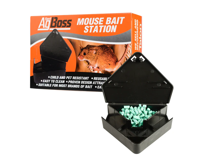 AgBoss Mouse Corner Bait Station - Black
