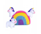 Zippy Paws Unicorn Rainbow Burrow Plush Dog Squeaker Toy 19 x 13cm