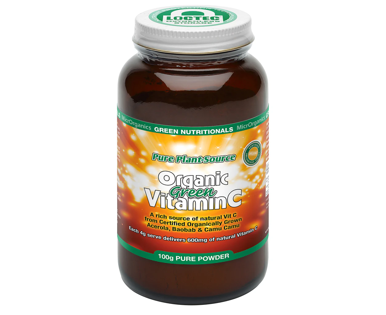 Green Nutritionals Pure PlantSource Organic Green Vitamin C Powder 100g