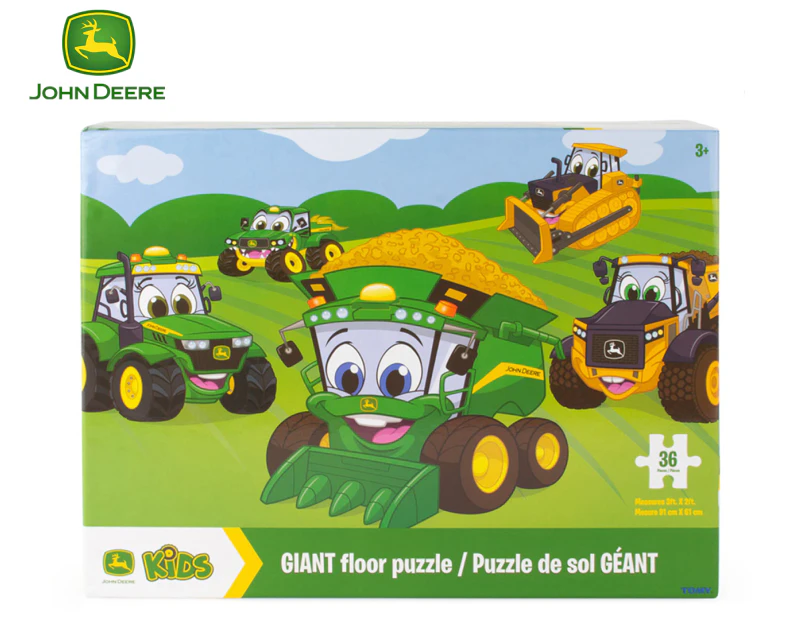 36pc John Deere Kids Giant 91x61cm Fun Tractor/Farm Jigsaw Floor Puzzle 3y+