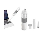 Wireless Vacuum Cleaner Car Handheld Vacuum Mini Power USB Rechargeable-White