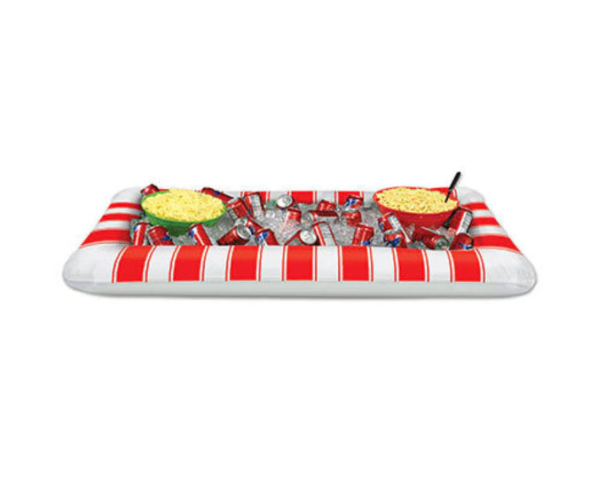 Circus Red & White Striped Buffet Inflatable Drinks Cooler