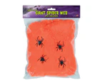 Halloween Party Supplies Orange Giant Spider Web Decoration