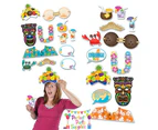 Hawaiian Luau Party Supplies Photo Booth Props 12 Pack