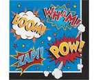 Superhero Slogans Party Supplies Lunch Napkins 16 pack