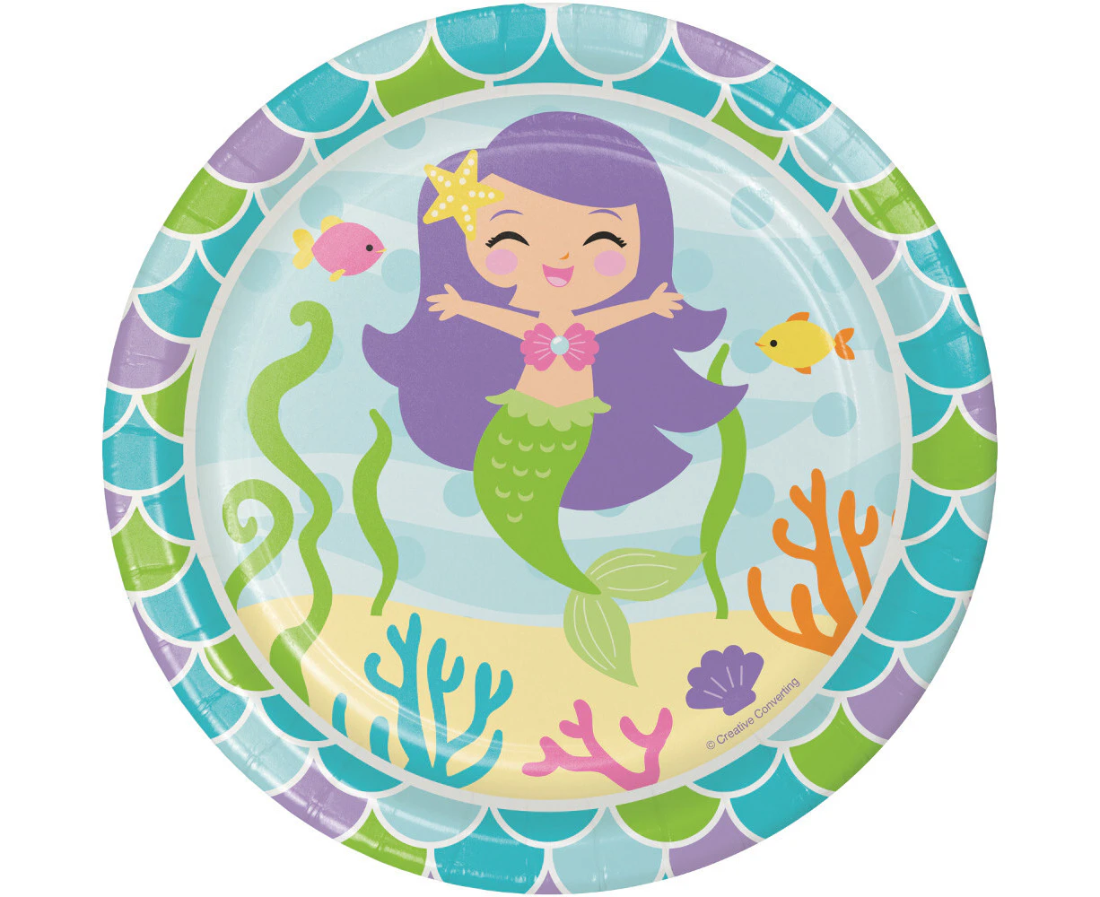 Mermaid Friends Lunch Plates 8 Pack