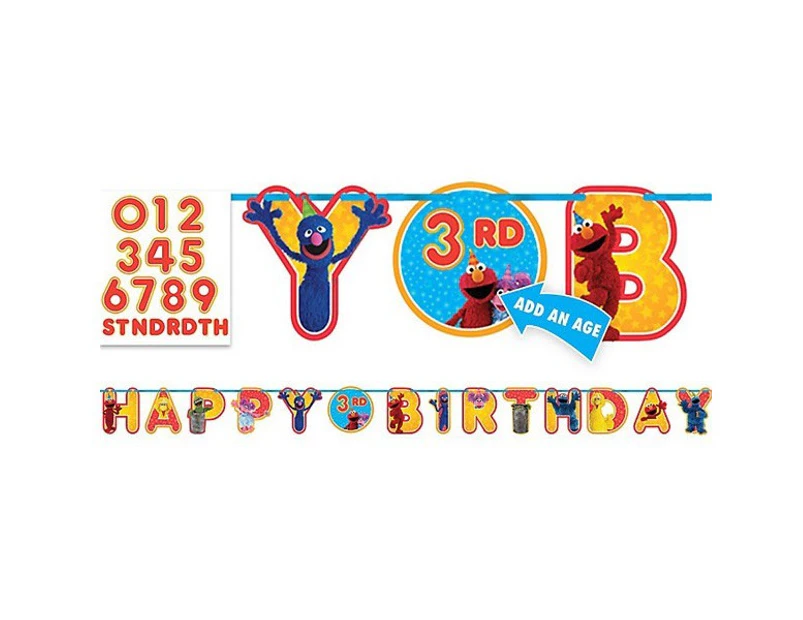 Sesame Street Party Supplies Happy Birthday Banner Add an Age