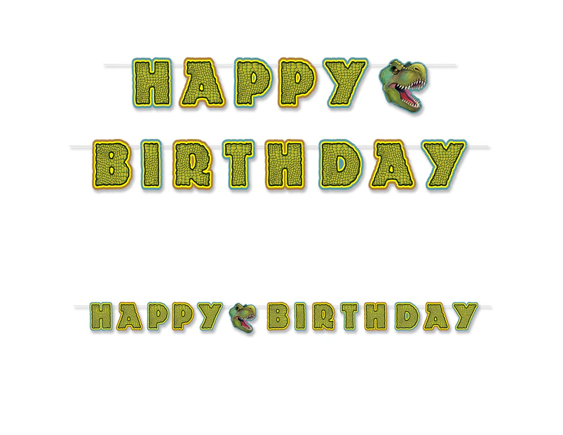 Happy Birthday Dinosaur Streamer Decoration