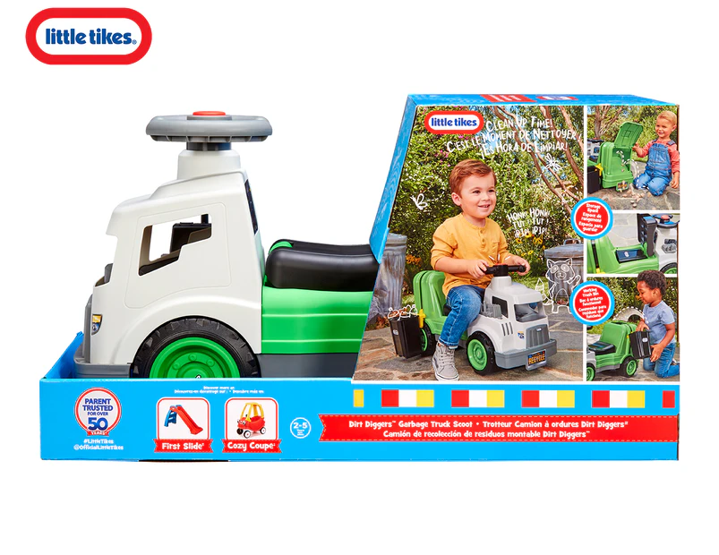 Little Tikes Dirt Digger Garbage Scoot Truck Kids/Childrens Ride-On Toy 2+