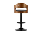 Oikiture Bar Stools Kitchen Swivel Barstool Chair Gas Lift Metal Leather BlackA2