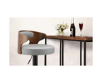 Oikiture Bar Stools Kitchen Gas Lift Swivel Chairs Stool Wooden Barstool GreyA2