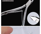 Cuticle Nippers Nail Manicure Scissors Cuticle Clippers Trimmer Dead Skin Remover Stainless Steel Cutters Beauty Tool with Pusher