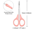 2pcs pink elbow scissors