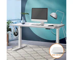 Oikiture Standing Desk Top Adjustable Electric Desk Board Computer Table White - White