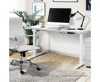 Oikiture Standing Desk Top Adjustable Electric Desk Board Computer Table White - White