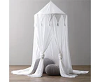 Bed Canopy for Kids Baby Bed, Round Dome Kids Indoor Outdoor Castle Play Tent Hanging House Decoration Reading Nook Cotton Canvas Coral