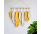 Handwoven Macrame Feather Wall Hanging