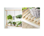 Livsip 3-Tier Folding Plant Stand w/ Hanging Bar