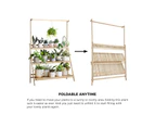 Livsip 3-Tier Folding Plant Stand w/ Hanging Bar