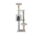 Alopet Cat Tree 140cm Trees Scratching Post Scratcher Tower Condo House Furniture Wood Grey