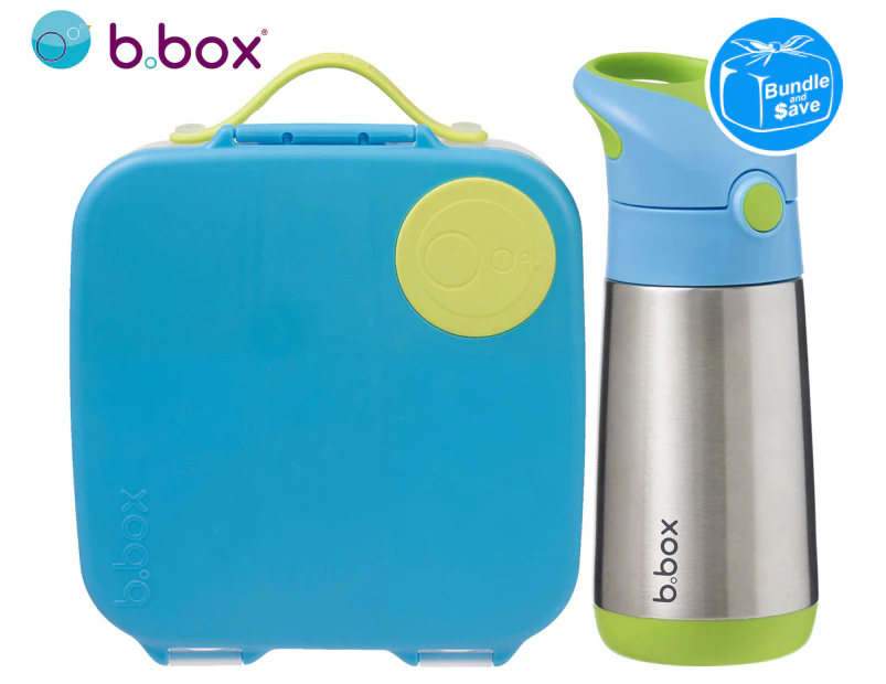 b.box Kids' Lunchbox & Insulated Drink Bottle - Ocean Breeze