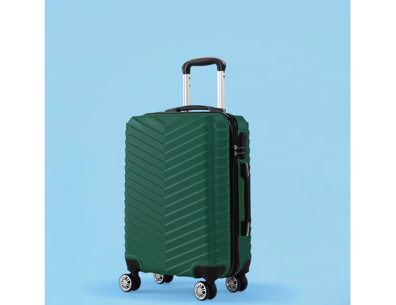 Slimbridge 24" Luggage Suitcase Travel TSA Hard Shell Carry Lightweight Green